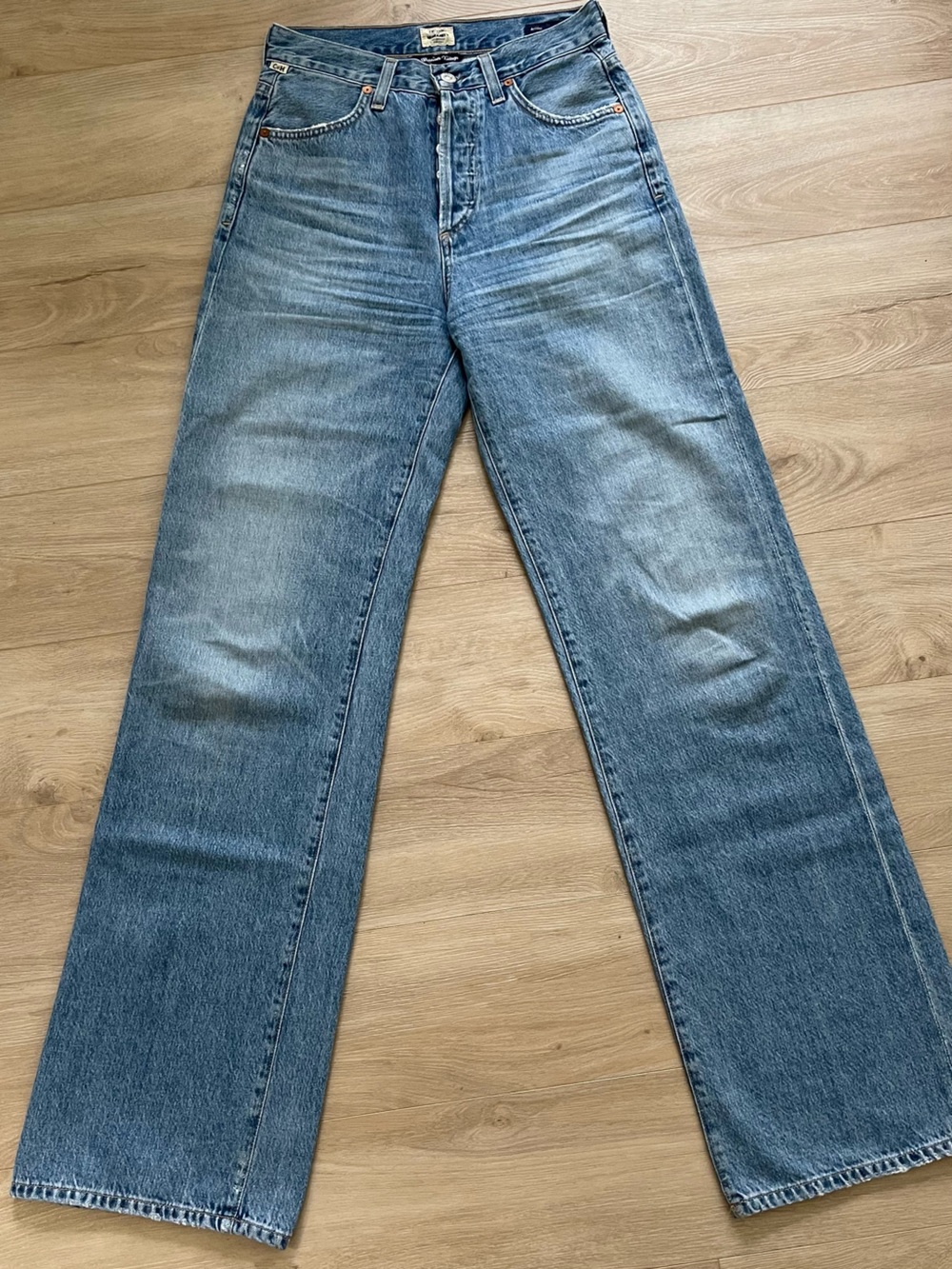 Citizens Of Humanity Annina Medium Wash High-Rise Straight Jeans